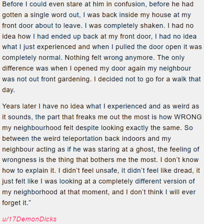 A bewildering return home, and an unsettling sense of wrongness