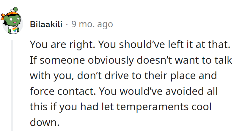 Hindsight's 20/20! Lesson learned: let sleeping MILs lie.