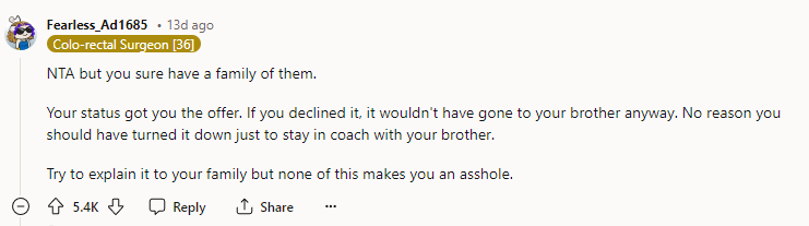 Your status got you the offer