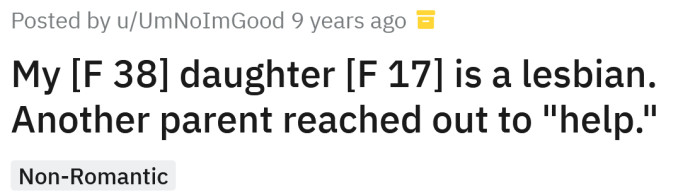 The Redditor shared a story about how a fellow parent reached out to 