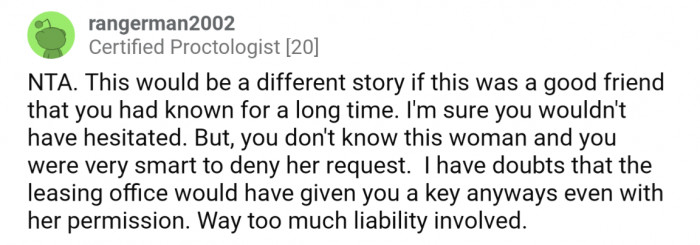 It would be a different story for a different relationship