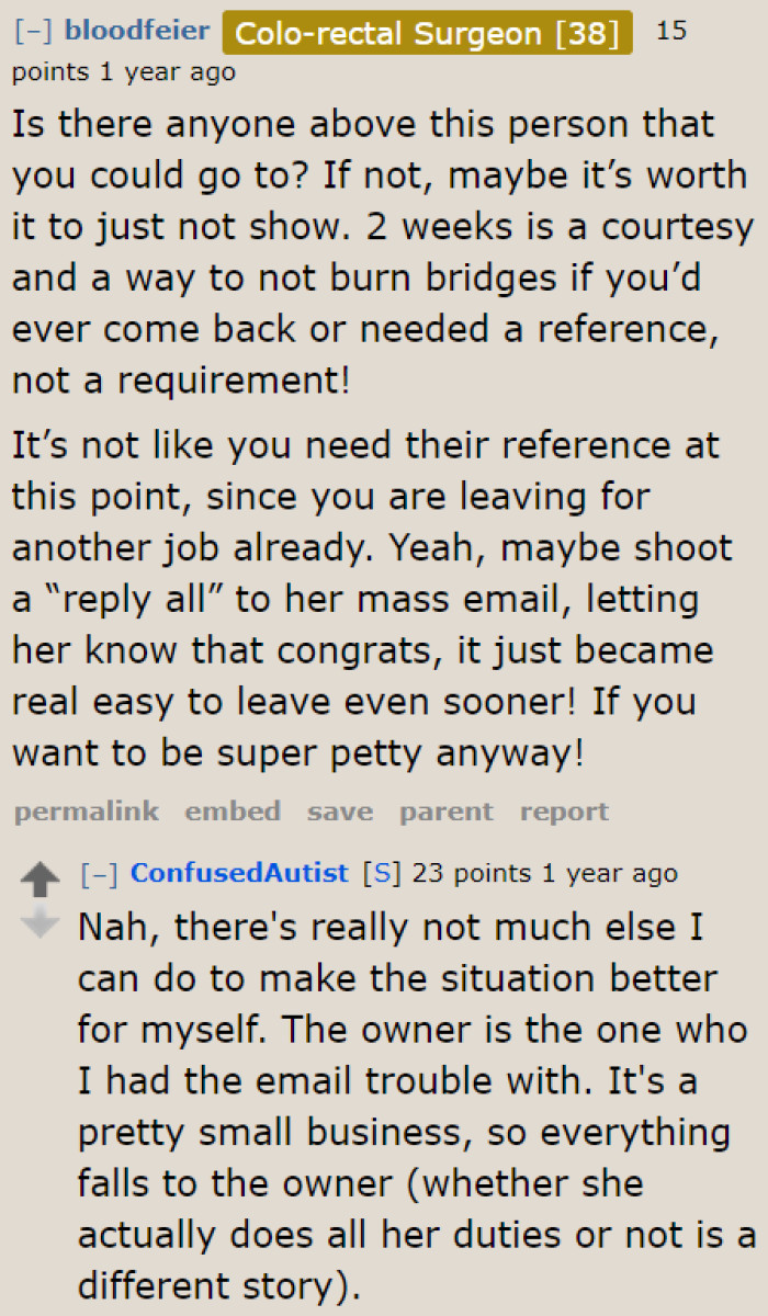 The OP finds herself in a waiting game, knowing that the situation can't be improved, and she must simply persevere through the remaining workdays.