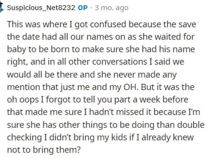 OP provided many responses in the comments where she explained more about the situation and her reasoning.