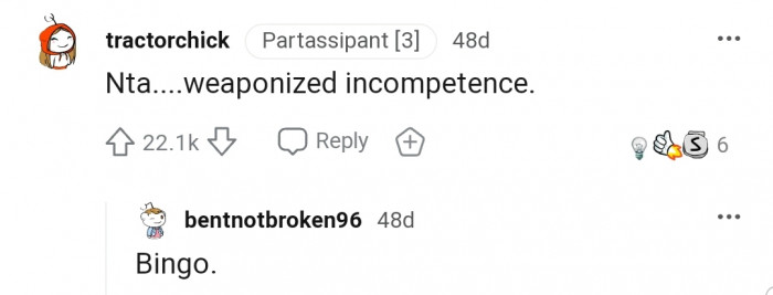 One Redditor described OP's husband's actions as follows: