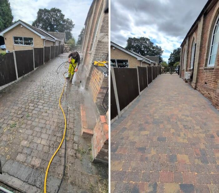 "Recent Driveway Clean"