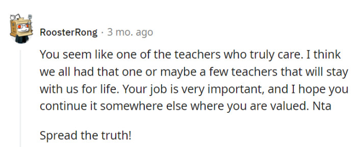 May OP find a place where their value is truly recognized.