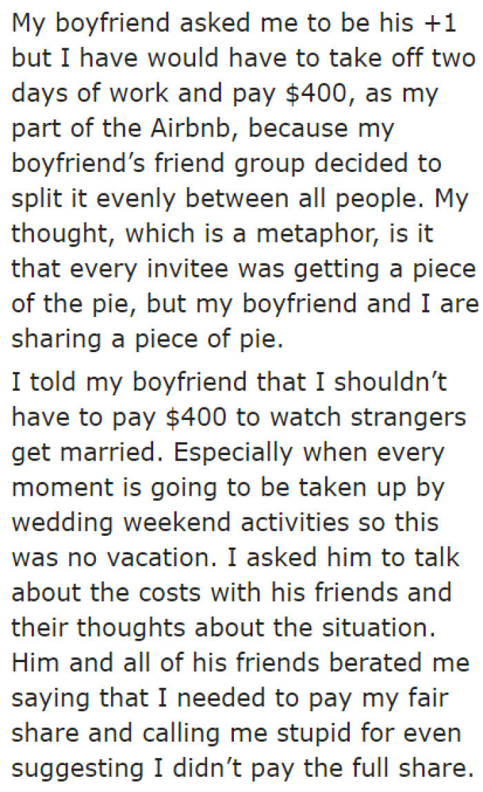The accommodation was just too expensive. On top of that, she needs to take a two-day leave for the event.