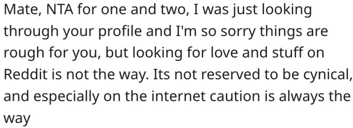 20. Reddit isn't the best place to find love.