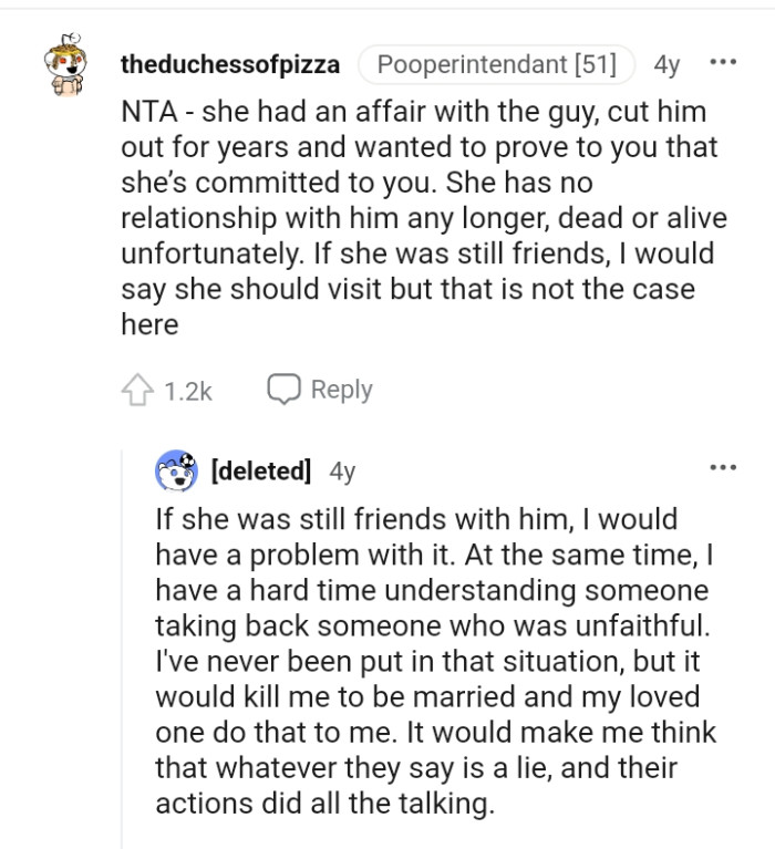 She has no relationship with him any longer