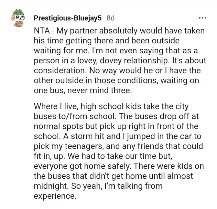 The buses drop off at normal spots