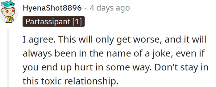 Another Redditor agreed