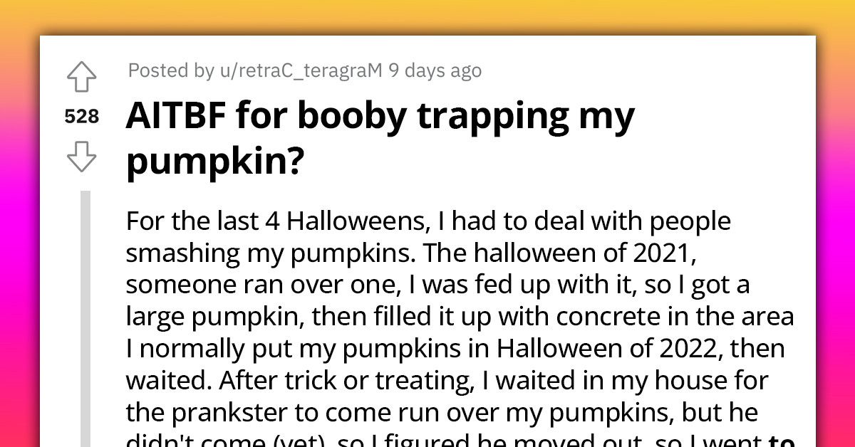 Man Tired Of People Smashing His Pumpkins Fills Them With Concrete, Resulting In One Wrecked Car, Confused Teen, And Angry Mom