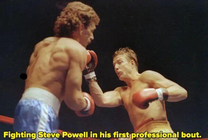 Rourke in the ring with Steve Powell