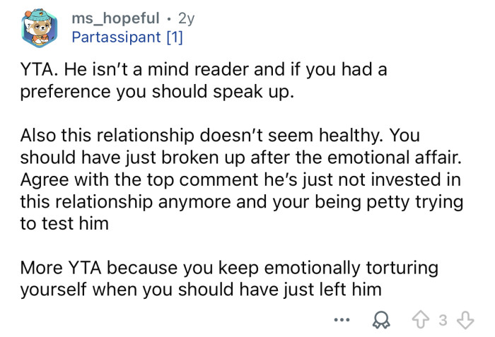 He’s not a mind reader.