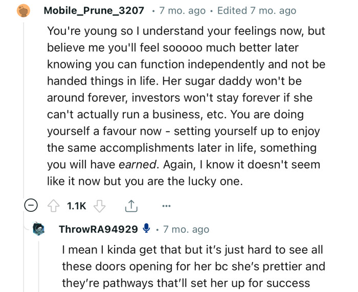 “Her Sugar Daddy Won't Be Around Forever; Investors Won't Stay Forever if She Can't Actually Run a Business.”