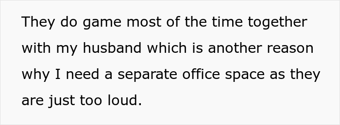 16. She evidently needs separate office space.