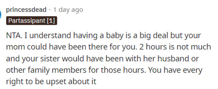 It seems that almost everyone was on the same page about this, and we definitely agree with them because her mom could have attended both events.