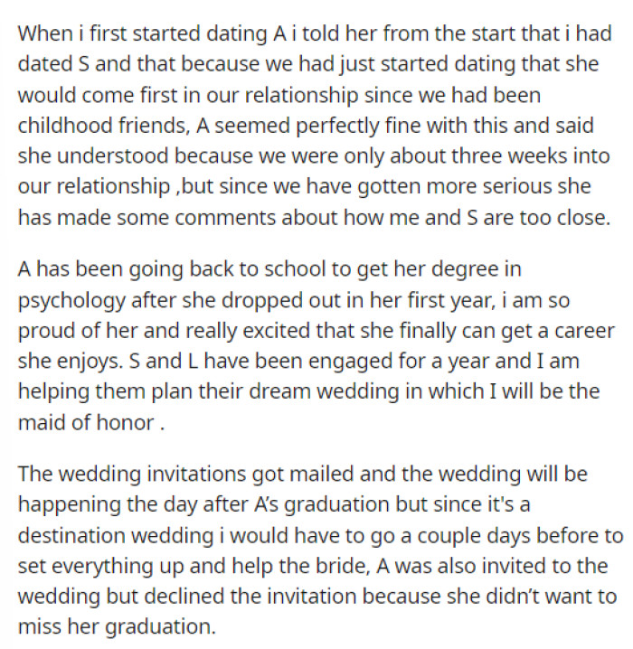 OP says they were very open, but this situation obviously caused a huge argument.