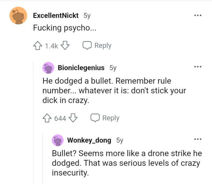 He really dodged one heck of a bullet