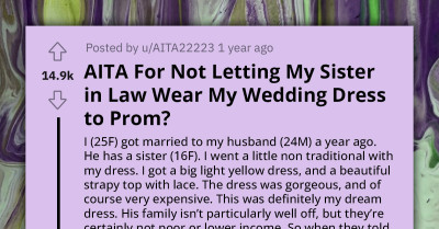 Redditor Gets Banned From Family And Ends Up Separated For Refusing MIL's Request To Lend Wedding Dress To SIL