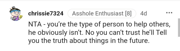 The OP is the Type of Person Who Helps Others