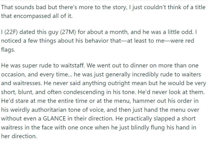 OP, a 22-year-old woman, found herself in a puzzling situation while dating a 27-year-old man. Despite the relatively short period of a month, she observed several red flags that led her to reconsider the budding relationship.