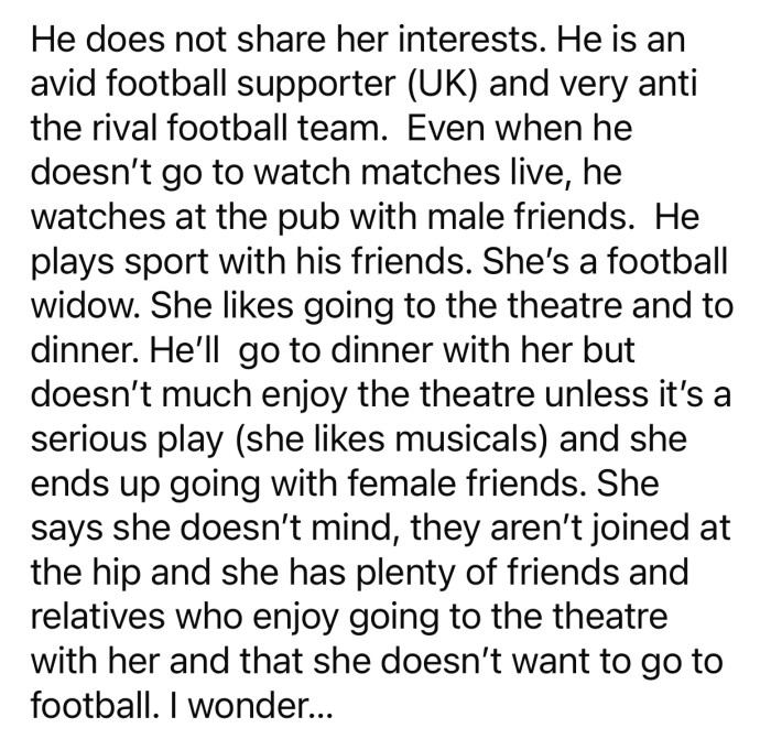 OP has always been against her friend's relationship and disliked her partner.