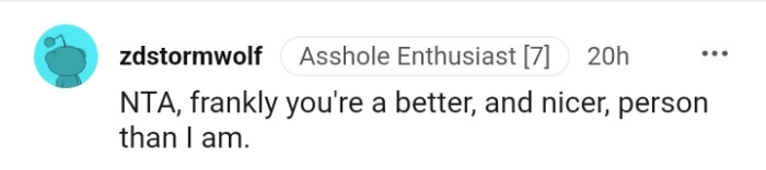 This Redditor admits that the OP is a better and nicer person than them