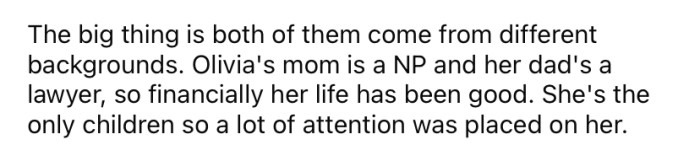 He explained that one of the reasons Josie and Olivia clash is that they come from vastly different backgrounds.
