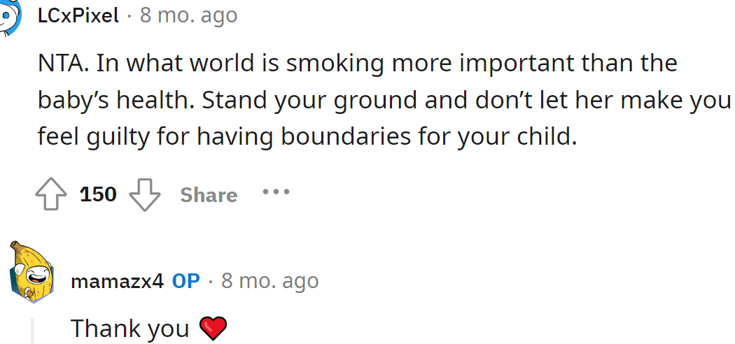 The OP shouldn't feel guilty for protecting her child