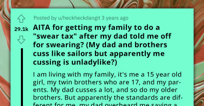 15-Year-Old Unladylike Girl Outsmarts Her Dad And Twin Brothers After Imposing A "Swear Tax" To Expose Their Double Standards About Cursing