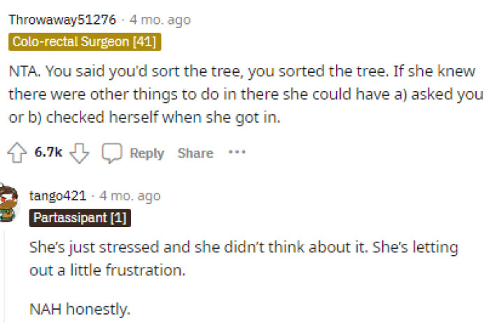 The top comment informed OP that he was NTA because his wife could have checked up on him, but others disagreed and leaned towards NAH.