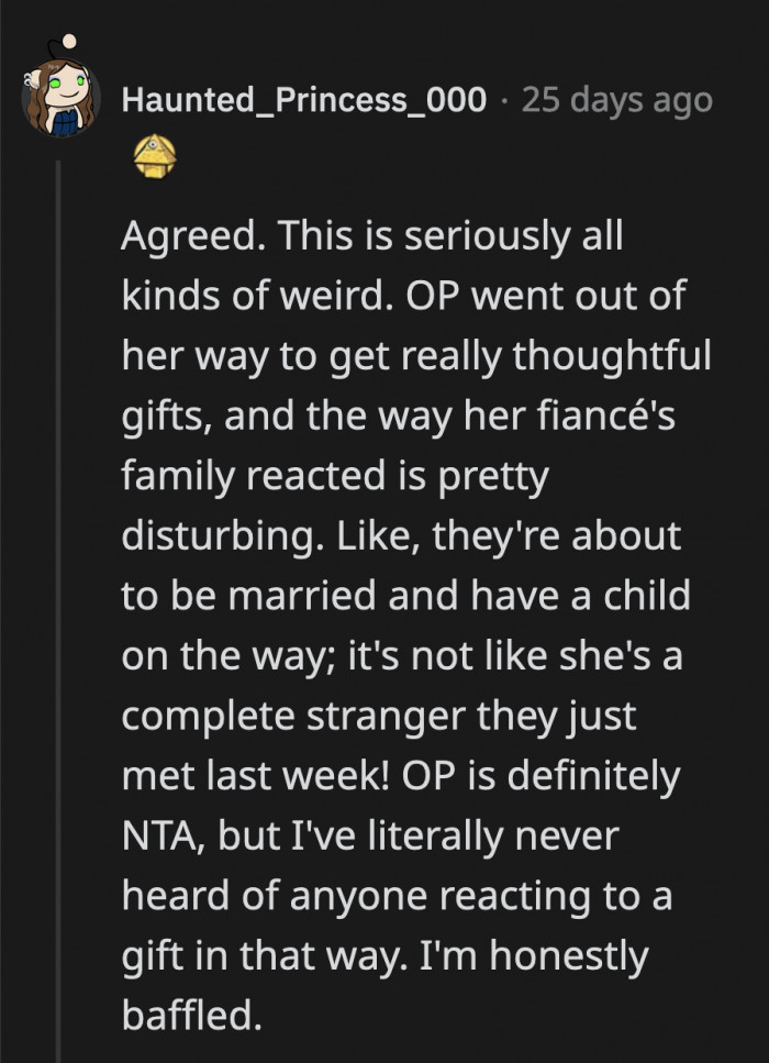 Their reaction is so out of left field.