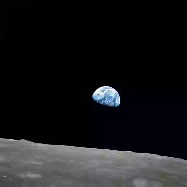 Taken from lunar orbit on December 24, 1968, astronaut William Anders captured the iconic ‘Earthrise’