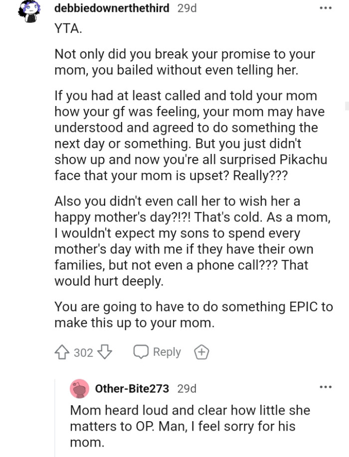 This Redditor Wants to Know If the OP Called His Mom to Wish Her a Happy Mother's Day