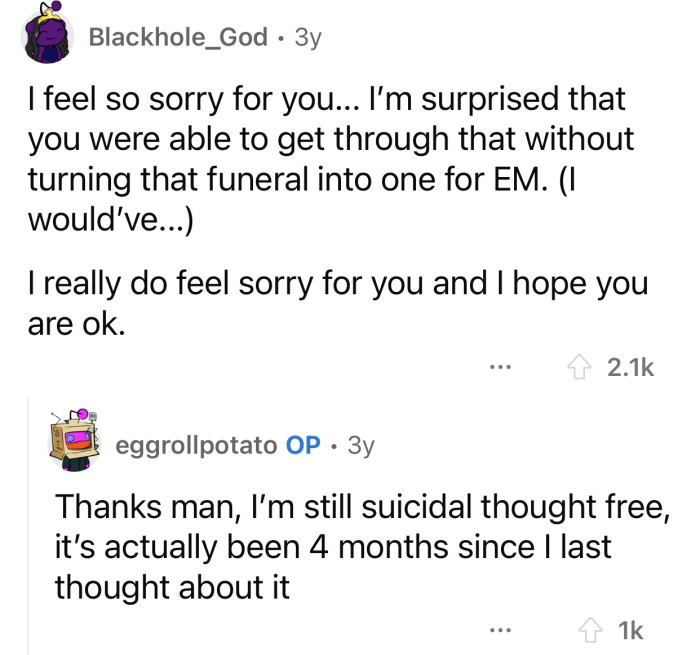 Here's how the Reddit community reacted to u/eggrollpotato's post: