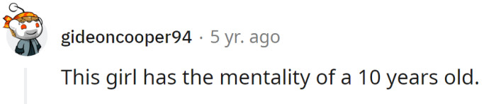 Such childish behavior