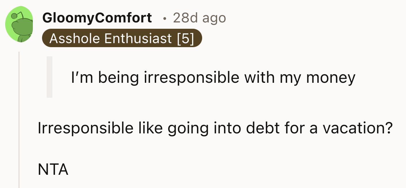 Now that's irresponsible