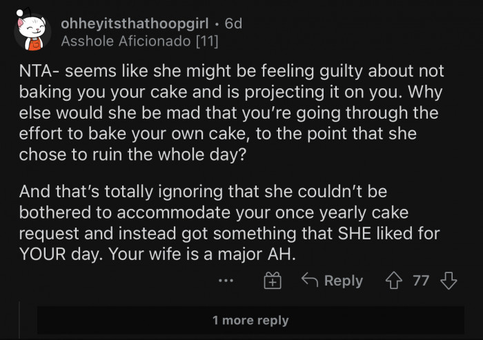 The wife is being incredibly selfish and childish.