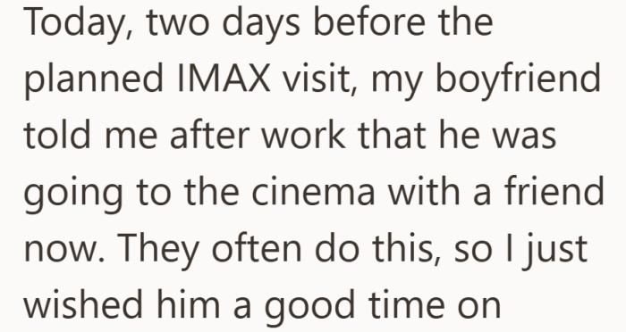 Nothing seemed off at first, it sounded like their usual plans.