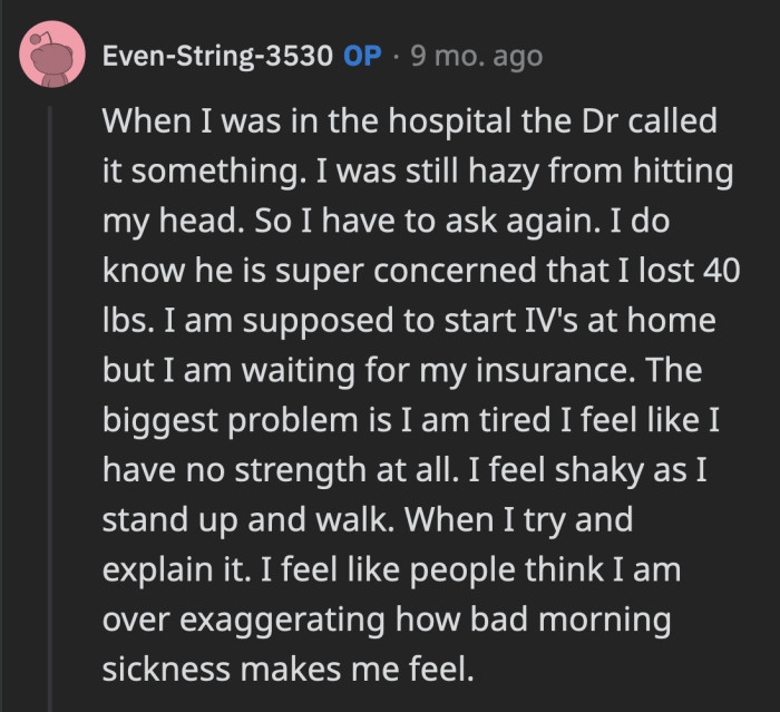 The fact that she lost 40lbs didn't alarm him?