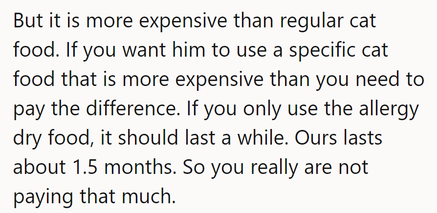 Paying for allergy relief, one bag of pricey kibble at a time. Who knew cat care came with a premium?