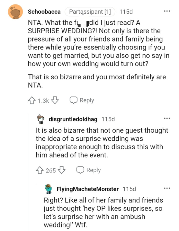 That is such a bizarre thing to do