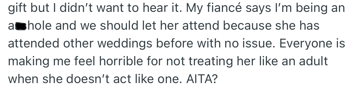 OP’s fiancé and some family members weighed in on the matter to get OP to change her mind