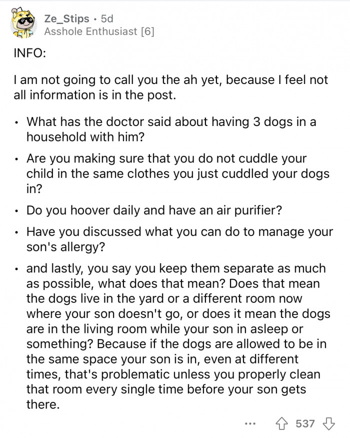 Separating a child and three dogs is definitely not easy.