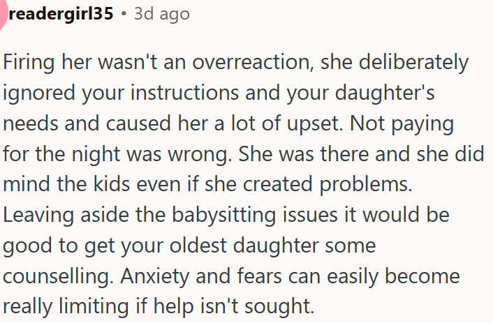 Firing her wasn't an overreaction.