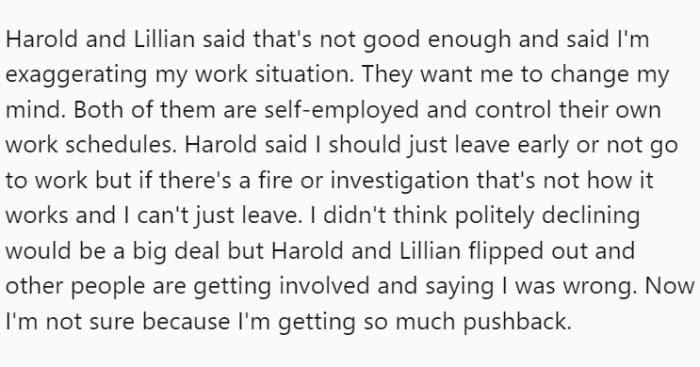 This has caused OP to question her decision amidst the growing pushback.