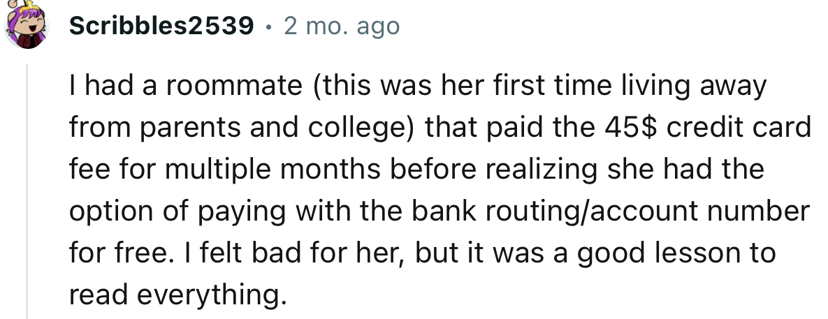 Paying to the bank is probably the best option. It’s FREE