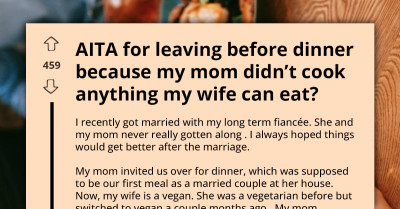 Husband Defends His Vegan Wife After His Mother Dismisses Her Lifestyle Choice