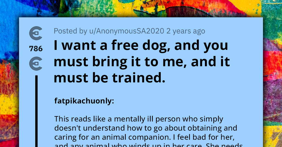 This Lady Needs A House-Trained Dog To Aid With Her Anxiety And Depression, But She Wants It For Free And Delivered